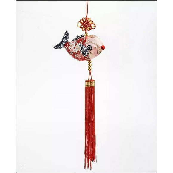 Holiday Lane Lunar New Year Fish with Tassel Wall Decor