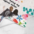thumbnail image 3 of LHSHID Personalized Blanket Thank for being My Unbiological Sister Hug Blanket Bed Throws, 3 of 4