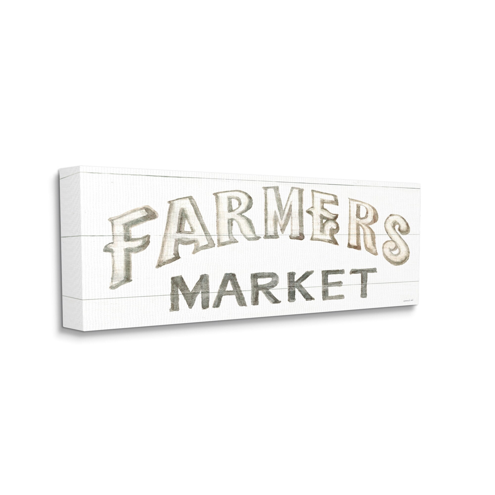Stupell Industries Traditional Farmers Market Sign Classic Typography, 24 x 10,Design by Danhui Nai