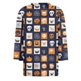 thumbnail image 5 of Womens 3/4 Sleeve Tops Halloween Spooky Bat Print Crewneck Loose Casual Tunic Tee Tops, 5 of 5