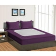 thumbnail image 3 of D.N.G. BEDDINGS 3 Piece Box Spring Cover - 100% Egyptian Cotton, 800 TC, Wrap Around 4 Sides Bed Skirt for Hotel & Home, Fits Box Springs up to 12 Inch - King, Stripe Plum Color, 3 of 9