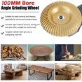 thumbnail image 2 of 3pcs Wood Carving Disc Carbon Steel Wood Carving Wheel 100mm Wood Carving Grinding Disc Gold Wood Carving Grinding Wheel Angle Grinder Accessories for Cutting Grinding, 2 of 5