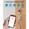 thumbnail image 3 of Smart Deadbolt Lock, HEANTLE Fingerprint Smart Locks for Front Door with Bluetooth Electronic Keypads Keyless Entry Door Lock Deadbolt and IC Fob App Control Works with Alexa, Google Assistant, 3 of 7