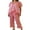 Red, variant on Rdhnmea Women Pajama Set Short Sleeve Button Up Plaid Tops Drawstring Pants