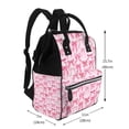 thumbnail image 2 of Disketp Pink bows Mochila de Pañales de Gran Capacidad con Múltiples Bolsillos, Mochila de Viaje Multifuncional para Bebé, Unisex, Moderna y Resistente, 2 of 6