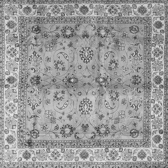 Ahgly Company Indoor Square Oriental Gray Traditional Area Rugs, 5' Square