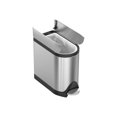 thumbnail image 1 of Simplehuman 10 Liter / 2.6 Gallon Butterfly Lid Bathroom Step Trash Can, Brushed Stainless Steel, 1 of 7