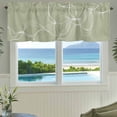 thumbnail image 3 of Sage Green Farmhouse Short Window Curtain Valances, Minimalist Abstract Modern White Art Rod Pocket Kitchen Valances for Living Room Bedroom Bathroom Cafe 54" x 18", 3 of 8