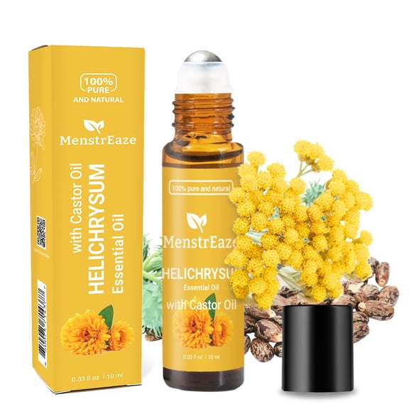 Aceite Esencial MenstrEaze Helichrysum Ricino 10ml Roll-On