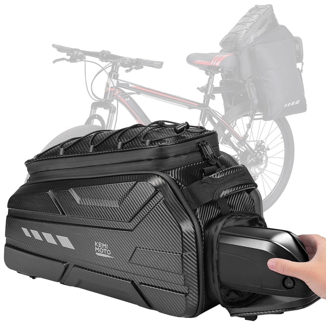 Bolsas para bicicletas KEMIMOTO, soporte trasero para bicicletas eléctricas, 40 L, con funda imperme