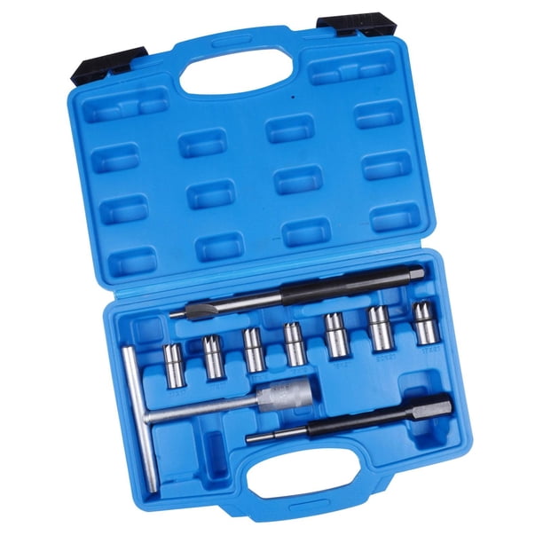 Kit de limpiadores de corte de asiento del inyector con estuche de transporte accesorios automotrices herramienta de reparación de la 7pcs