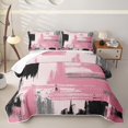 thumbnail image 2 of Erosebridal Abstract Brush Graffiti Quilt Full,Modern Art Full Bedspread Sets For Girls,3-Piece, 2 of 7