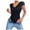 Black, variant on Women's Sexy Short Sleeve White Lace Bodysuit Deep V Neck Body Suit Going Out Tank Tops Embroidery Flower (White, L)