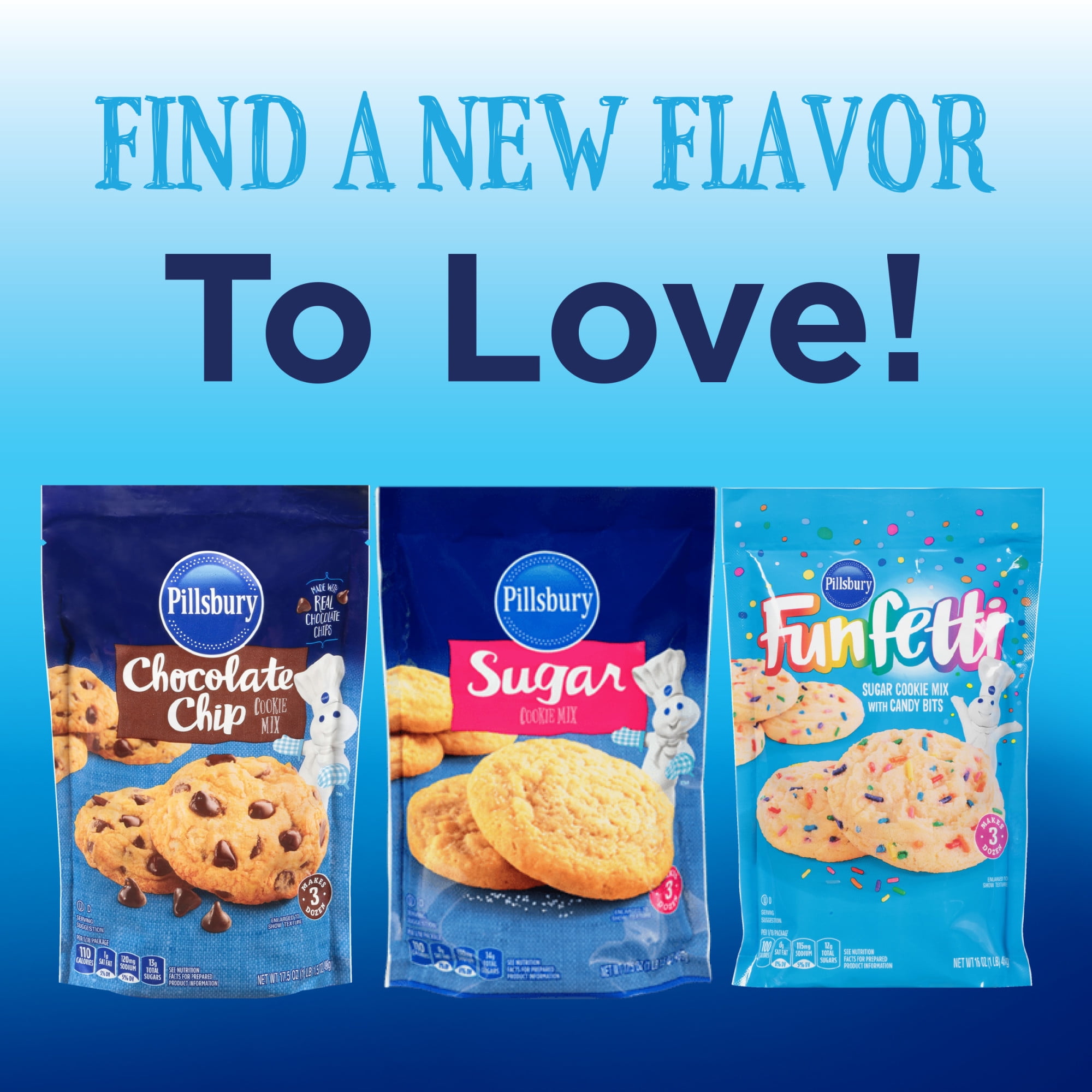 Pillsbury Chocolate Chip Cookie Mix, 17.5 oz Pouch