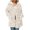Beige, variant on Double Hooded Cardigan Windproof Jacket With Drawstring Pockets for Women's Outdoor Wear