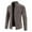 X-497Coffee, variant on YMNXA Men'S Casual Cardigan With Pockets Long Sleeve Stand Collar Solid Color Zip Up Plush Thickened Warm Knitted Sweaters For Daily Wear Black L