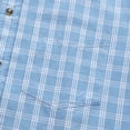 thumbnail image 4 of Dubinik Mens Short Sleeve Button Down Shirts 100% Cotton Plaid Men's Casual Button-Down Shirts with Pocket, 4 of 6