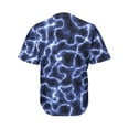 thumbnail image 2 of Lightning Chain Print Active Baseball Jersey for Men and Women, Hippie Button Down Women’s Baseball Team Shirts., 2 of 4
