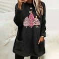 thumbnail image 2 of Fheaev Ugly Christmas Sweaters For Women Graphic Printed Oversized Winter Holiday Pullovers Loose Plus Size Warm Long Sleeves Blouse Top Round Neck Casual S Funny Christmas Tops With Pockets, 2 of 4