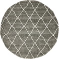 thumbnail image 1 of Unique Loom Tapis Design Géométrique Rabat 8' x 8' Rond Gris/ivoire, 1 of 1