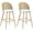 White, variant on Coewske 2PCS Rattan Swivel Bar Stool Upholstered Counter Height Bar Chair Set w/ Metal Legs White