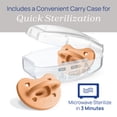 thumbnail image 6 of Chicco PhysioForma® Luxe One-Piece Silicone Pacifier, 6-16 Months, 2pk - Cantaloupe, New, 6 of 11