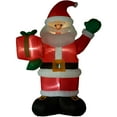 thumbnail image 6 of Fraser Hill Farm 10 ft Tall Santa Claus Holding Gift, Outdoor Blow-Up Christmas Inflatable with Lights and Storage Bag, FHFSANTA102-L, 6 of 12