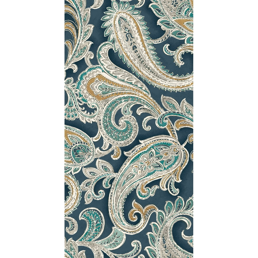 Better Homes & Gardens Painterly Paisley Blue 8 Yards by the Bolt 54