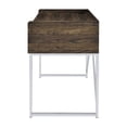 thumbnail image 5 of Angelica 3-drawer Writing Desk Walnut and Chrome, 5 of 12