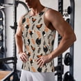 thumbnail image 5 of Lsque Funny Chicken Pattern Mens Tank Tops Muscle Athletic Quick Dry Sleeveless Workout Fitness T Shirts Beach Tank Top, Loose-fit Sleeveless Shirt for Men-, 5 of 7