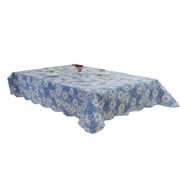Vonky Floral Pattern Waterproof Oil-proof Coffee Table Cloth Tablecloth table cover PVC Plastic Rectangular Table Cover