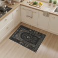 thumbnail image 2 of ODIKA 3'x5' Washable Accent Rug Gray Black Gothic Gate and Skull Motif Design Elegant Medieval Inspired with Intricate for Bedside, Nursery Room, Pet Friendly & Non-Shedding, 2 of 7