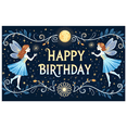 thumbnail image 2 of LUUFILx Fairy Birthday Party Backdrop Enchanted Happy Birthday Banner Decoration for Kids Party Backdrop Photo Background Celebration Decor Magical Theme, 2 of 8