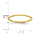 thumbnail image 5 of 14K Yellow Gold 1.2mm Half Round Satin Stackable Band Size 10, 5 of 6