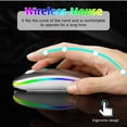 thumbnail image 5 of 2.4GHz & Bluetooth Mouse, Rechargeable Wireless LED Mouse for Motorola XOOM MZ604 ALso Compatible with TV / Laptop / PC / Mac / iPad pro / Computer / Tablet / Android - Turquoise, 5 of 7