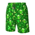 thumbnail image 5 of Kdxio St Patrick's Day2 Pattern Mens Casual Shorts - Drawstring Summer Beach Sports Shorts for Men, 5 of 9