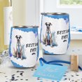 thumbnail image 4 of Happy Father's Day Best Italian Greyhound Cool Dad Ever 12oz Stainless Steel Wine Tumbler Insulated Cup with Lid Greyhound Dog Lover - 12007, 4 of 5