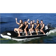 Angle View: Whale Ride Light Commercial In-Line Elite Class Banana  Boat - 5 Person