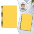 thumbnail image 1 of FENGGHAO Yellow A5 Lined Spiral Notebook 100 Pages Thick Wirebound Kraft Journal for Office Work Math Engineering, 1 of 9