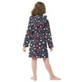 thumbnail image 4 of FORMRS Niños Bathrobe Unisex Hooded Robe Soft Plush Pajamas Sleepwear, Size 2-3T, Red Starry Pattern, 4 of 7
