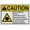 Warning Sign 3, variant on Industrial Caution Sign Laser Sign (Laser staging area) 8 in" x 12 in" UV Resistant Indoor Outdoor Workplace Industrial Caution Warning Sign
