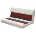 thumbnail image 3 of Wise 8WD100-1009 Deluxe Series Pontoon 37" Bench Seat and Backrest Cushion Set Only, Color: White/Red/Charcoal, 3 of 4