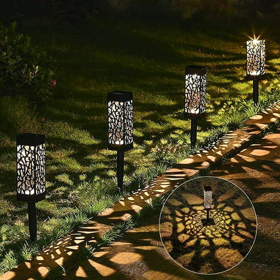 BOPORO Solar Pathway Lights 12 Pack, LED Garden Lights, Solar Path Lights Outdoor, Automatic Led Halloween Christmas Decorative Landscape Lighting for Patio, Yard and Garden