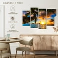 thumbnail image 5 of Elephant Stock Lanikai Beach At Sundown Wall Art - Horizontal Multi Panel Canvas - Living Room Wall Decor - Beach Multi Panel - Gray And Gold Decor - 36" x 22", 5 of 8