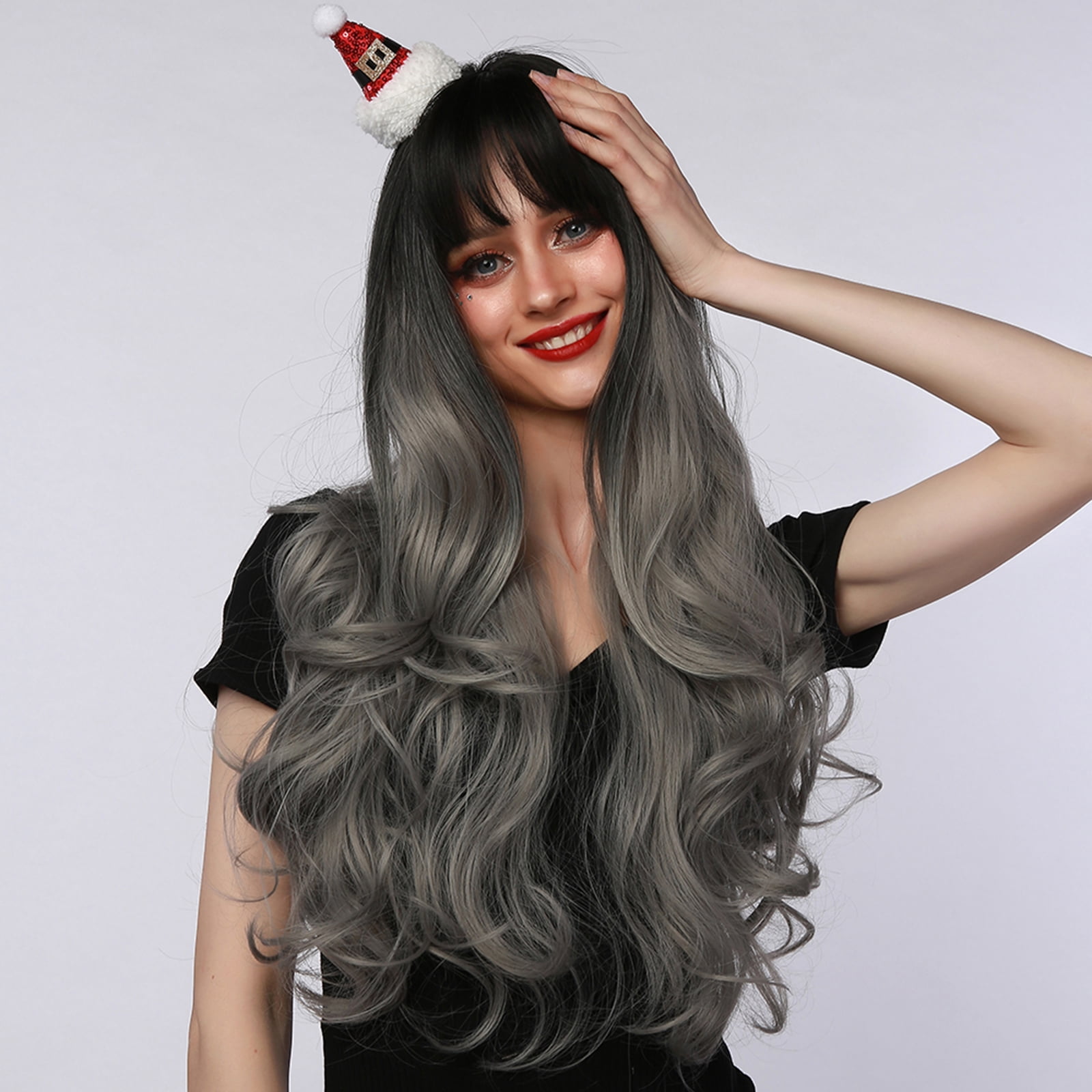 Long Hair Wigs with Bangs Sexy Wavy Hair Wig with Walmart