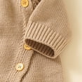 thumbnail image 5 of Baby Romper Long Sleeve Infant Boy Girl Jumpsuit Clothes Autumn Solid Knit Newborn Toddler Kid Solid Overalls 2PC 0-18M Onesies, 5 of 6