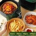 thumbnail image 5 of SEARCHI 50pcs Air Fryer Disposable Paper Liner, 6.3inch Non-Stick Round Mat,Baking Paper Food Grade Parchment Oil-Proof Water-Proof Steamer Oil Paper for Roasting Microwave, 5 of 9