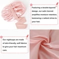 thumbnail image 2 of Large Silk Bonnet for Sleeping, Satin Hair Bonnet for Sleeping with Tie Band, Double Layer Satin Bonnets for Women Natural Curly Hair Shower cap, 2 of 6