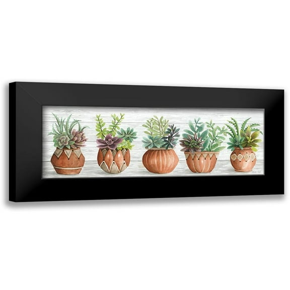 Jacobs, Cindy 14x7 Black Modern Framed Museum Art Print Titled - Terracotta Pots I