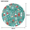 thumbnail image 6 of Green Christmas Baking Pattern Round Tablecloth 60"x60",Wrinkle Wipeable Table Cloth for Kitchen Dining Room Picnic Patio Party, 6 of 6